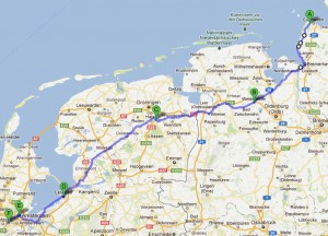 Liegeradtour 2012 neue Route